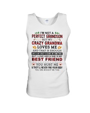 Crazy Grandma Loves Me - Best Gift For Grandson Unisex Tank tile