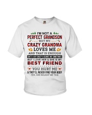 Crazy Grandma Loves Me - Best Gift For Grandson Youth T-Shirt tile