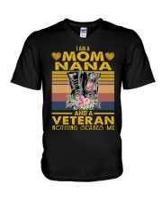 NOTHING SCARES ME - PERFECT GIFT FOR VETERAN V-Neck T-Shirt tile