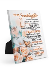 I LOVE YOU - LOVELY GIFT FOR GRANDDAUGHTER Easel-Back Gallery Wrapped Canvas tile