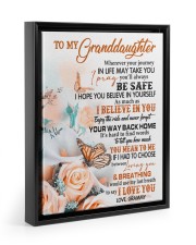 I LOVE YOU - LOVELY GIFT FOR GRANDDAUGHTER Floating Framed Canvas Prints Black tile