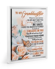 I LOVE YOU - LOVELY GIFT FOR GRANDDAUGHTER Floating Framed Canvas Prints White tile