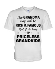 HAVE PRICELESS GRANDKIDS - BEST GIFT FOR GRANDMA V-Neck T-Shirt tile