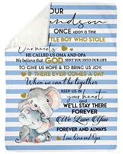WE LOVE YOU - LOVELY GIFT FOR GRANDSON Sherpa Fleece Blanket tile