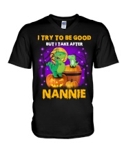 I Try To Be Good - Amazing Gift For Grandkids V-Neck T-Shirt tile