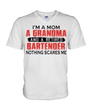 NOTHING SCARES ME - PERFECT GIFT FOR BARTENDER V-Neck T-Shirt tile