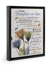 YOU'RE THE LOVE - BEST GIFT FOR DAUGHTER-IN-LAW Floating Framed Canvas Prints Black tile