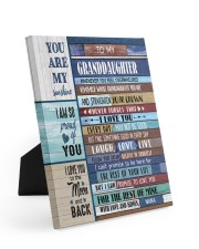 STRAIGHTEN YOUR CROWN - GIFT FOR GRANDDAUGHTER Easel-Back Gallery Wrapped Canvas tile