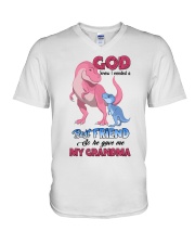 I NEED A BEST FRIEND - BEST GIFT FOR GRANDDAUGHTER V-Neck T-Shirt tile