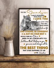 The Best Thing - Grandson Gift With Lion 11x17 Poster lifestyle-poster-3