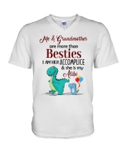 I Am Her Accomplice - Best Gift For Grandson V-Neck T-Shirt tile