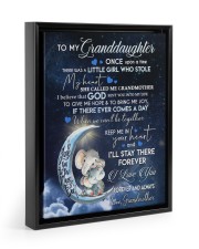 ELEPHANT I LOVE YOU - GRANDMOTHER TO GRANDDAUGHTER Floating Framed Canvas Prints Black tile