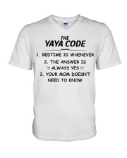 THE YAYA CODE - BEDTIME IS WHENEVER V-Neck T-Shirt tile