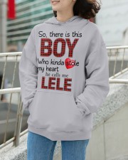 He Calls Me Lele - Perfect Gift For Grandma Hooded Sweatshirt apparel-hooded-sweatshirt-lifestyle-front-104