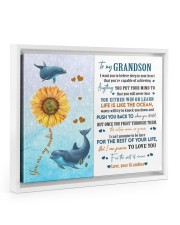 LIFE IS LIKE THE OCEAN - LOVELY GIFT FOR GRANDSON Floating Framed Canvas Prints White tile