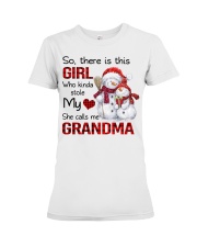 She Calls Me Grandma - Perfect Gift For Grandma Premium Fit Ladies Tee tile
