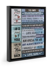 LOVE REALLY - AMAZING GIFT FOR GRANDDAUGHTER Floating Framed Canvas Prints Black tile