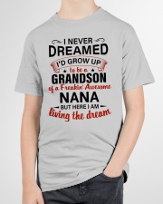 LIVING THE DREAM - LOVELY GIFT FOR GRANDSON Youth T-Shirt garment-youth-tshirt-front-lifestyle-01