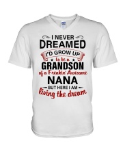 LIVING THE DREAM - LOVELY GIFT FOR GRANDSON V-Neck T-Shirt tile