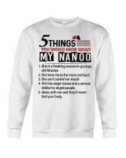 5 THINGS ABOUT MY NANOO - BEST GIFT FOR GRANDKIDS Crewneck Sweatshirt tile