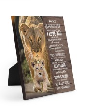 STRAIGHTEN YOUR CROWN-GRANDDAUGHTER GIFT WITH LION Easel-Back Gallery Wrapped Canvas tile