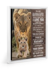STRAIGHTEN YOUR CROWN-GRANDDAUGHTER GIFT WITH LION Floating Framed Canvas Prints White tile