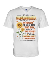 YOU ARE A GIFT - BEST GIFT FOR GRANDDAUGHTER V-Neck T-Shirt tile