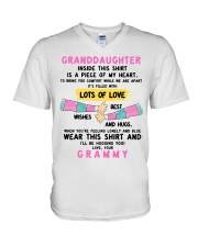 LOTS OF LOVE - BEST GIFT FOR GRANDDAUGHTER V-Neck T-Shirt tile