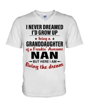 LIVING THE DREAM - BEST GIFT FOR GRANDDAUGHTER V-Neck T-Shirt tile