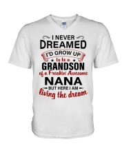LIVING THE DREAM - LOVELY GIFT FOR GRANDSON V-Neck T-Shirt tile