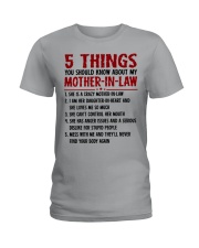 5 THINGS YOU SHOULD KNOW ABOUT MY MOTHER-IN-LAW Ladies T-Shirt tile