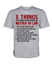 5 THINGS YOU SHOULD KNOW ABOUT MY MOTHER-IN-LAW V-Neck T-Shirt tile
