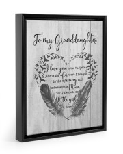 SPECIAL CANVAS FOR YOUR GRANDDAUGHTER Floating Framed Canvas Prints Black tile