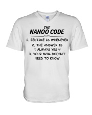 THE NANOO CODE - BEDTIME IS WHENEVER V-Neck T-Shirt tile