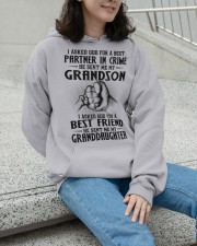 I Asked God For A Best Friend - Great Gift For Grandma Hooded Sweatshirt apparel-hooded-sweatshirt-lifestyle-front-101