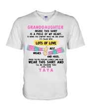 LOTS OF LOVE - BEST GIFT FOR GRANDDAUGHTER V-Neck T-Shirt tile
