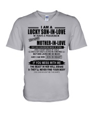 SHE LOVES ME SO MUCH - BEST GIFT FOR SON-IN-LOVE V-Neck T-Shirt tile