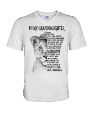 I LOVE YOU - LOVELY GIFT FOR GRANDDAUGHTER V-Neck T-Shirt tile
