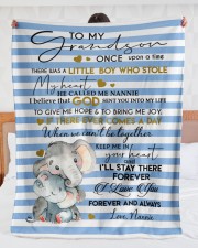 MY HEART - AMAZING GIFT FOR GRANDSON Large Sherpa Fleece Blanket - 60" x 80" aos-sherpa-fleece-blanket-60x80-lifestyle-front-23