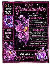 I LOVE YOU - GRANDDAUGHTER GIFT WITH ROSE Small Fleece Blanket - 30" x 40" front