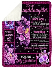 I LOVE YOU - GRANDDAUGHTER GIFT WITH ROSE Sherpa Fleece Blanket tile