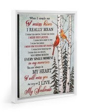 When I Simply Say I Miss Him Floating Framed Canvas Prints White tile