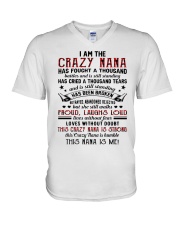 THIS CRAZY NANA IS STRONG V-Neck T-Shirt tile