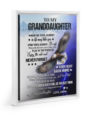 YOUR WAY BACK HOME - TO GRANDDAUGHTER FROM MEMA Floating Framed Canvas Prints White tile