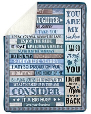 NEVER FEAR THE SHADOWS - GRANDMA TO GRANDDAUGHTER Large Sherpa Fleece Blanket - 60" x 80" thumbnail