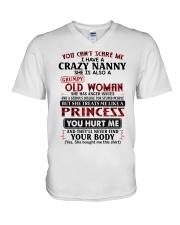 YOU CAN'T SCARE ME - BEST GIFT FOR GRANDDAUGHTER V-Neck T-Shirt tile