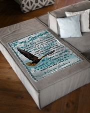 UNLOCK YOUR TRUE STRENGTH - GRANDMA TO GRANDSON Small Fleece Blanket - 30" x 40" aos-coral-fleece-blanket-30x40-lifestyle-front-03