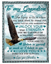 UNLOCK YOUR TRUE STRENGTH - GRANDMA TO GRANDSON Small Fleece Blanket - 30" x 40" front