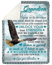 UNLOCK YOUR TRUE STRENGTH - GRANDMA TO GRANDSON Sherpa Fleece Blanket tile