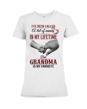 GRANDMA IS MY FAVORITE Premium Fit Ladies Tee tile